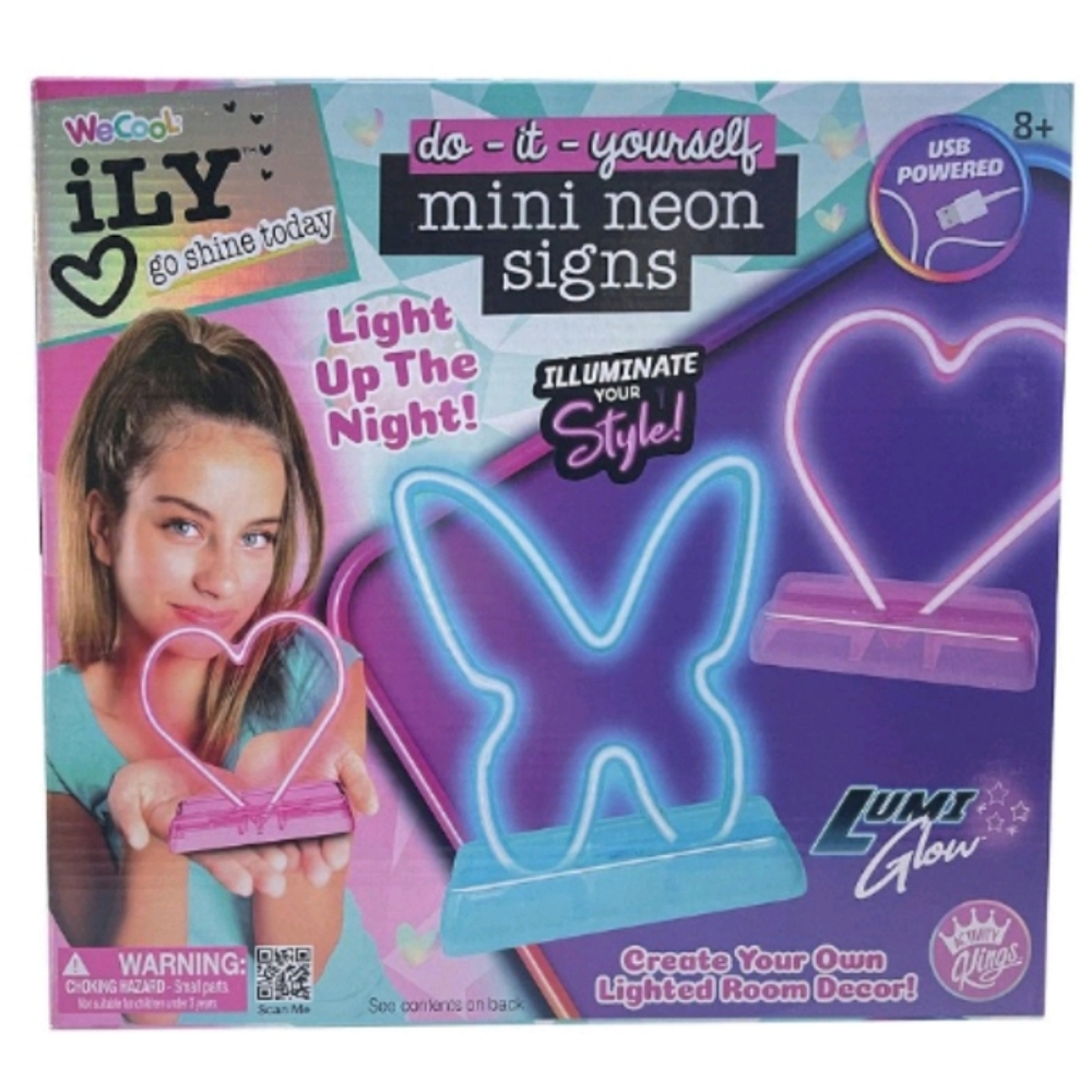 💌●iLY Lumiglow DIY Mini Heart & Butterfly Neon Signs